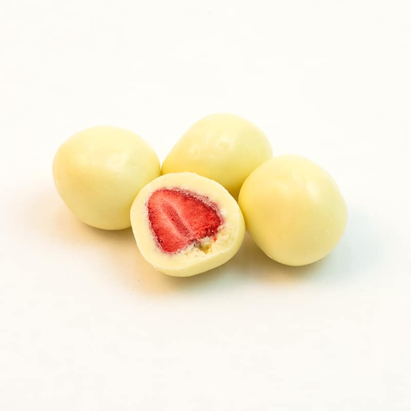 Erdbeeren in weißer Schokolade 800x800 Produktfoto
