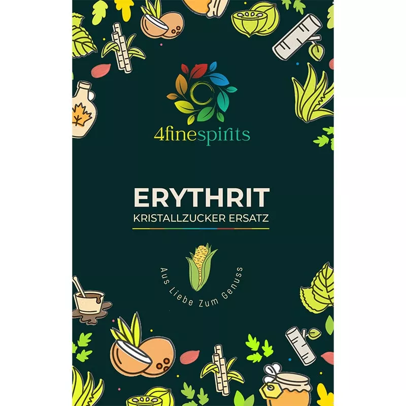Erythrit - Kristallzuckerersatz Bild mit Label